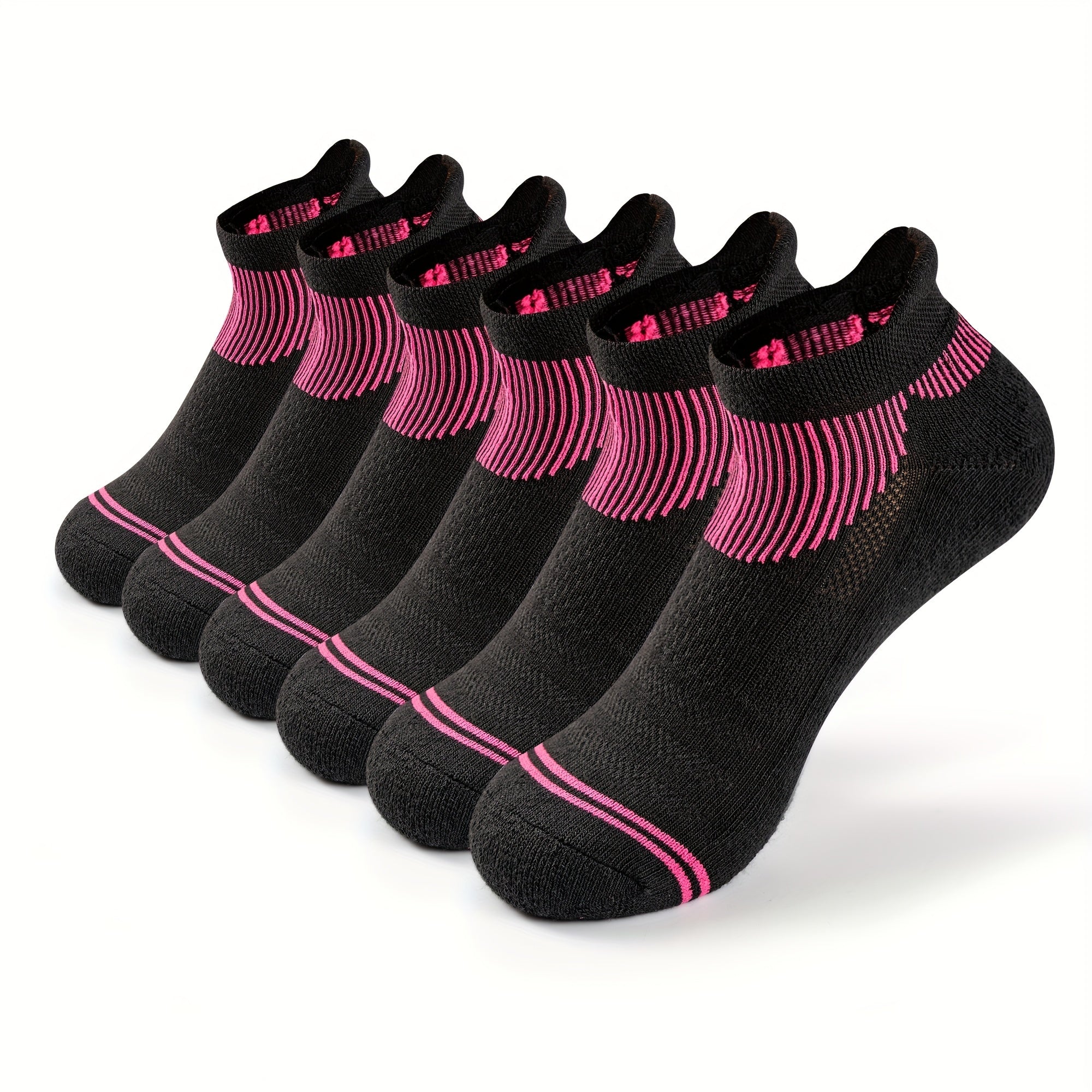 AceFine 6 Pairs Short Sports Socks Thick Low Cut Ankle Women's Stockings