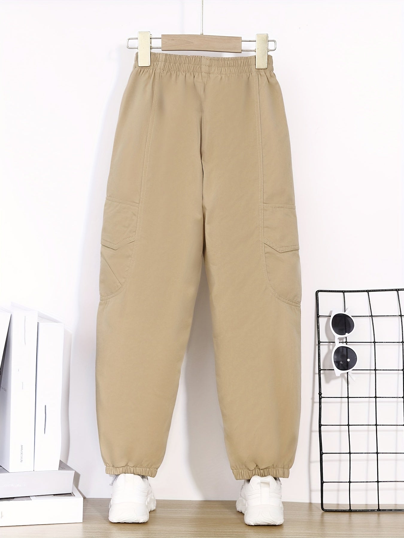 Boys Solid Cotton Active Pants Quick Drying Jogger Kids Clothing