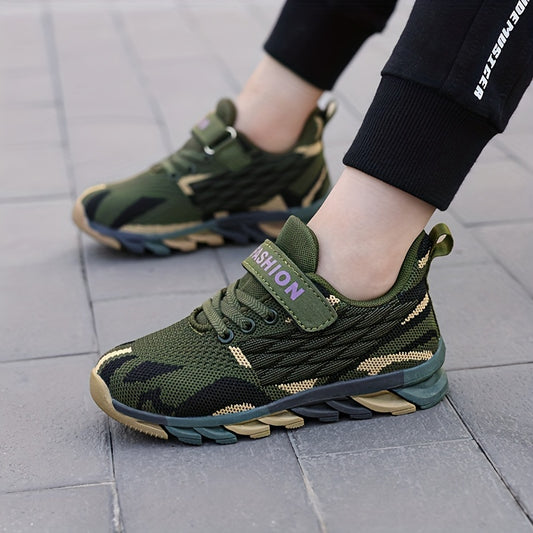 Boys Camo Low Top Sneakers Lightweight Breathable Anti-Slip Shoes