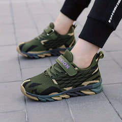 Boys Camo Low Top Sneakers Lightweight Breathable Anti-Slip Shoes
