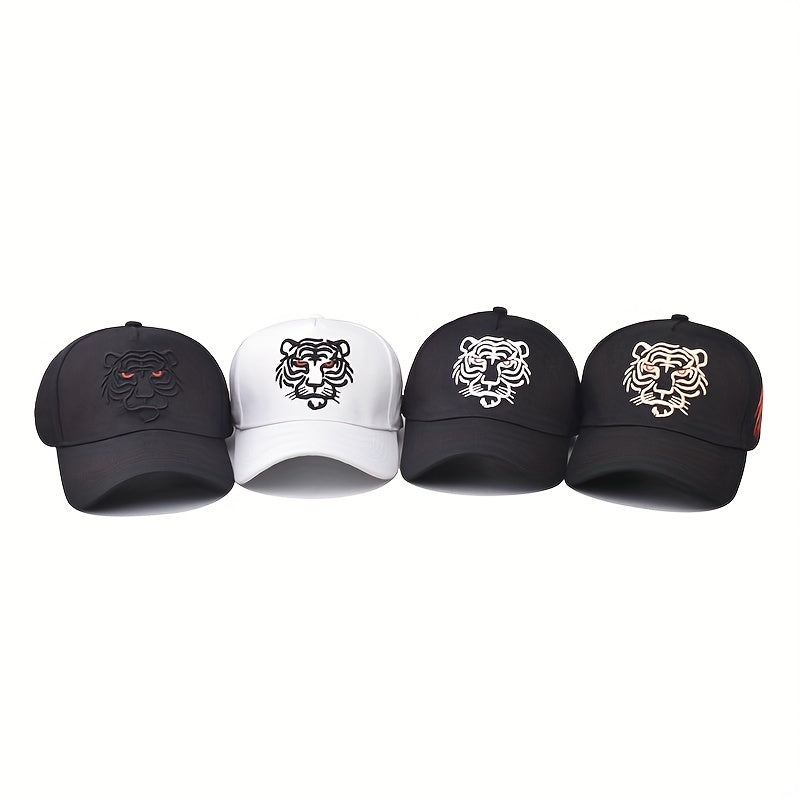Tiger Embroidered Baseball Cap Hip Hop Unisex Sun Hat Adjustable
