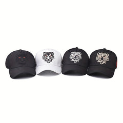 Tiger Embroidered Baseball Cap Hip Hop Unisex Sun Hat Adjustable
