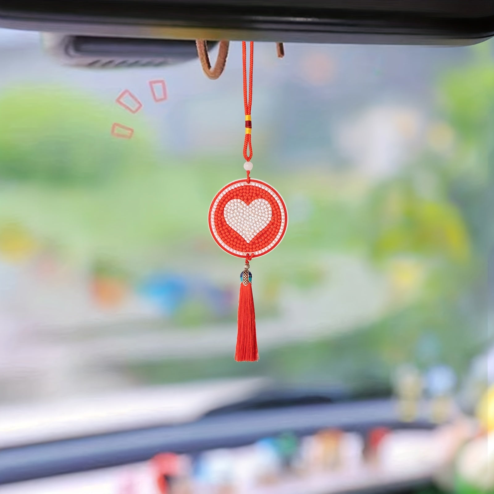 DIY Diamond Painting Car Hanging Ornaments Crafts Holiday Birthday Love