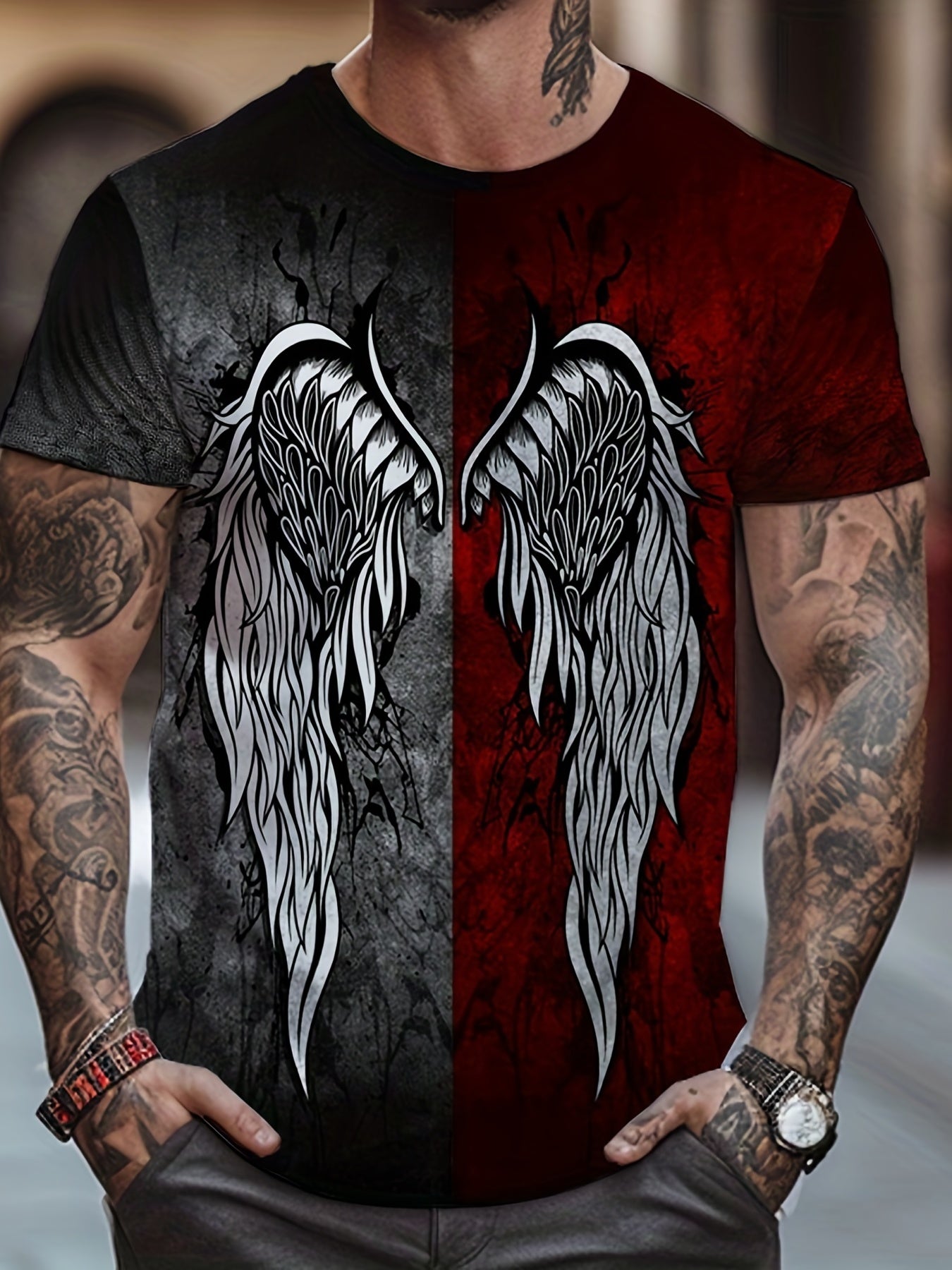 Men's Graphic Print T shirt Casual Comfy Slightly Stretch