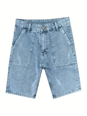 Men's Distressed Denim Shorts for Summer