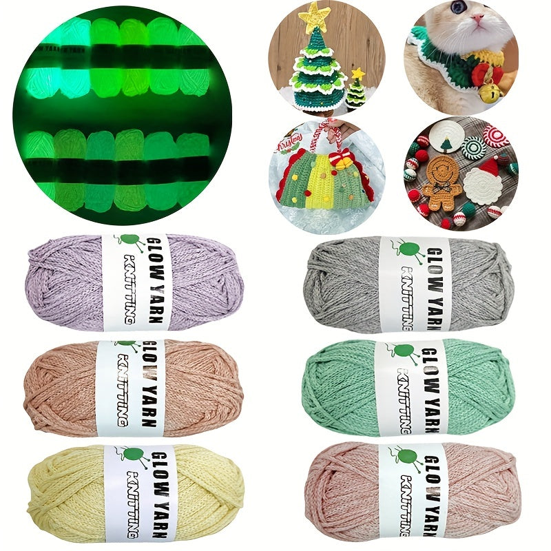 Luminous Round Strand Yarn Face Mask DIY Christmas Gift Knitting