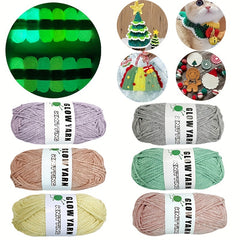 Luminous Round Strand Yarn Face Mask DIY Christmas Gift Knitting