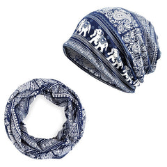 Slouchy Beanie Sleep Hat Stretchy Infinity Scarf
