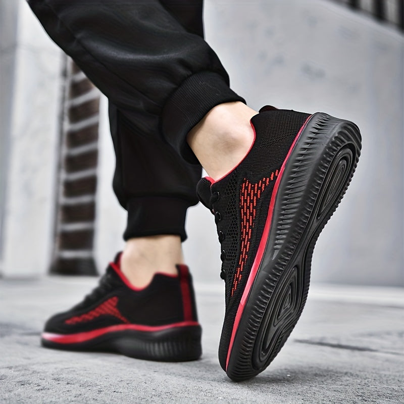 Men's Lace-up Athletic Sneakers Breathable & Wear-resistant