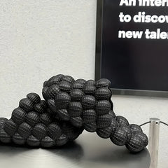 Men's Ultra Soft Massage Bubble Slides Cushioned Spa Slippers