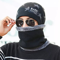Youth Knitted Wool Hat Thick Warm Winter Cycling Hat