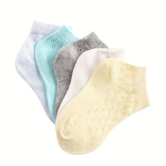 Cotton Thin Ankle Socks for Baby Boys Girls 0-4 Years Old