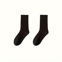 6 Pairs Soft Mid Tube Socks for Women