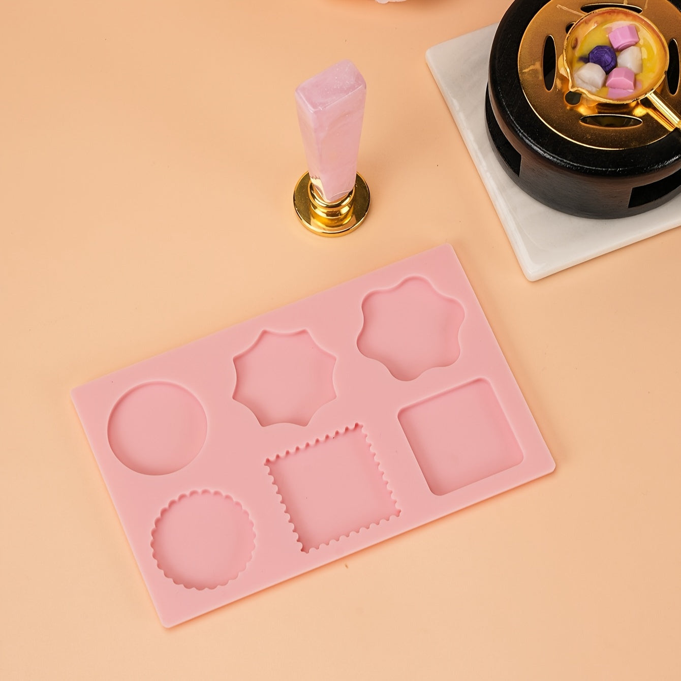 Silicone Pad Fire Paint Stamp Deformation Insulation Tool Coaster DIY