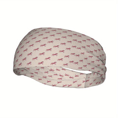 Men's Horse Headband Soft Pastel pink Non Slip Hairband for Gym Running