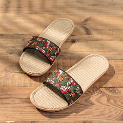 Floral Pattern Slides Women's Casual Sandals Summer Shoes