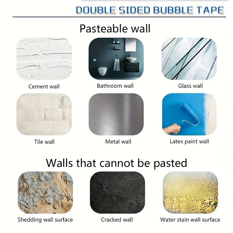 Heavy Duty Double Sided Foam Tape Strong Pad Mounting Adhesive Tape Rectangle