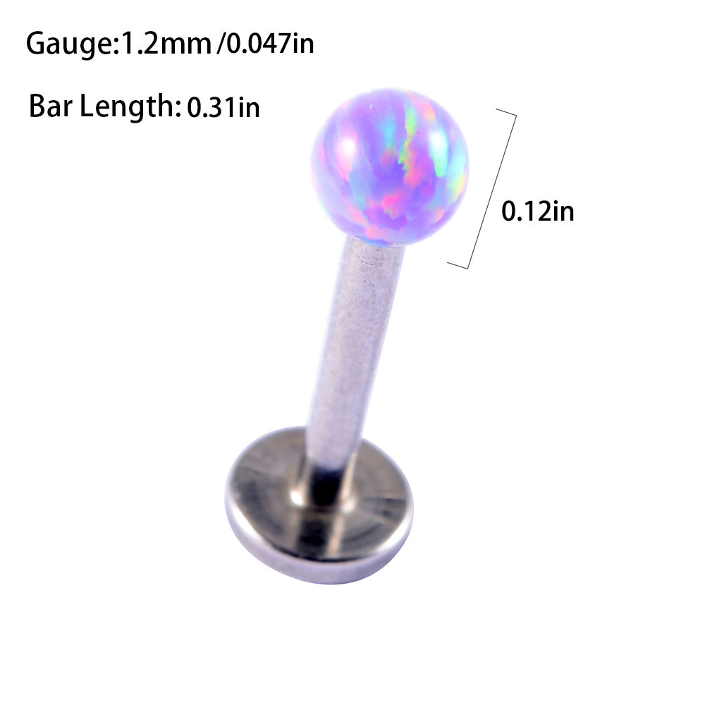 Opal Tragus Nose Ring Surgical Steel Cartilage Piercing