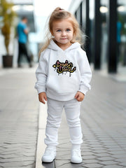 OERYUI Letter Print Hoodies Jogger Set Girls Boys Spring Fall Christmas Gift
