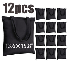 Large Canvas Tote Bags - Pack of 4, 6, or 12