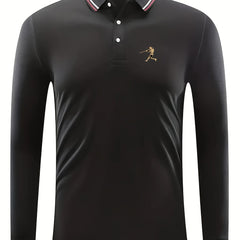 Baseball Player Pattern Men's Casual Long Sleeve Shirt