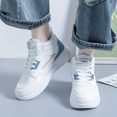 Women's Chunky High Top Sneakers Non Slip Lace Up Casual Shoes