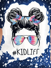 Sunglasses Girl Print Short Sleeve T shirt - Girls Summer Clothes