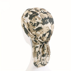 Men's Camo Print Durag Sports Bandana for Cycling