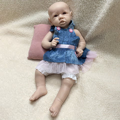 45 Full Body Platinum Silicone Unpainted Soft Reborn Doll Lifelike Waterproof