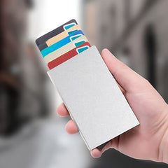 RFID Alum. Card Holder Slim Mini Pop Up Metal Wallet