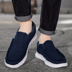 Men's Breathable Canvas Slip On Shoes for Walking Jogging