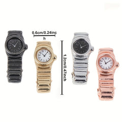 Mini Metal Watch Set for Dollhouse Decor