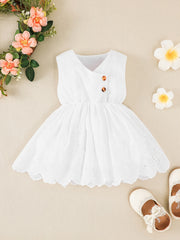 Infant Baby A Line Casual Hollow Vest Princess Dress