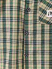Baby Boys Casual Plaid Short Sleeve Button up Shirt