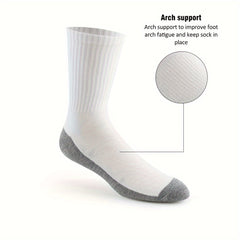 ACEFINE 12-Pair Men's Crew Socks Breathable Athletic Casual Block Socks