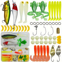 Freshwater Fishing Lures Kit for Bass Trout Crappie Salmon 72pcs