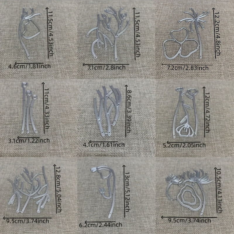 Piggy Craft Metal Cutting Dies Flower Leaf Series