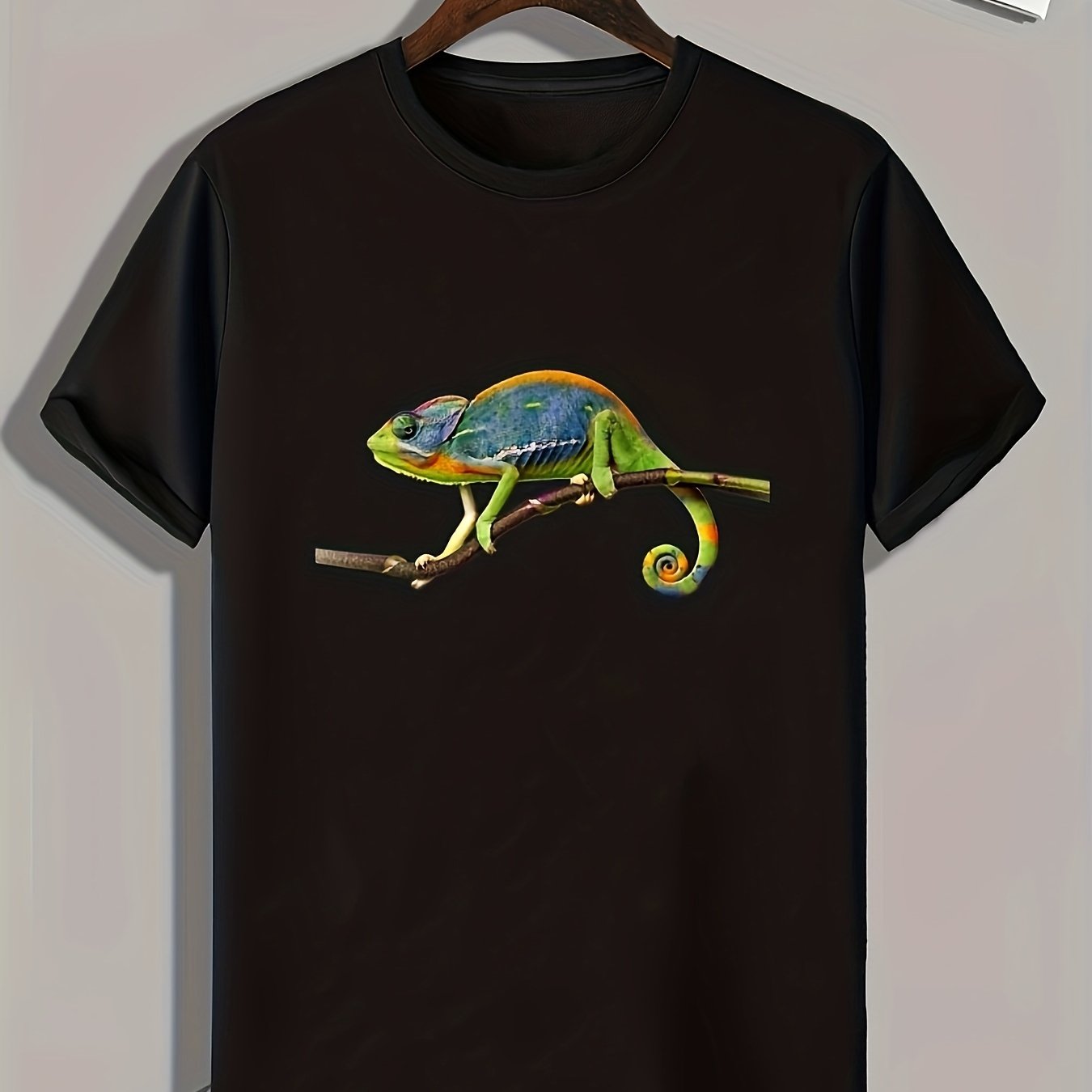 Animal On the Branch Print Men's Graphic T-shirt