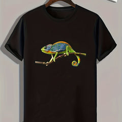 Animal On the Branch Print Men's Graphic T-shirt