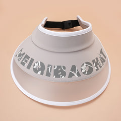 Letter Print Visors Sunscreen Hat UV Protection Face Cover Ponytail Cap