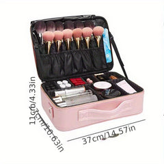 Travel Makeup Train Case Professional Cosmetic Bag Organizer Portable