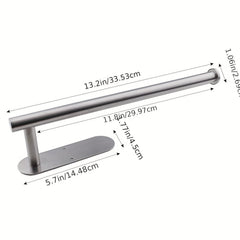 Paper Towel Holder Under Cabinet Self Adhesive Stainless Steel
