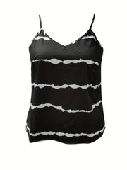 Striped V Neck Cami Top