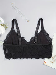 Sexy Bra Women's Plus Eyelash Lace Full Cover Bralette