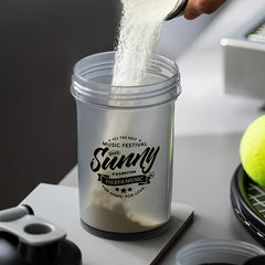 500ml Plastic Fitness Shaking Water Cup Portable Anti Drop Bottle