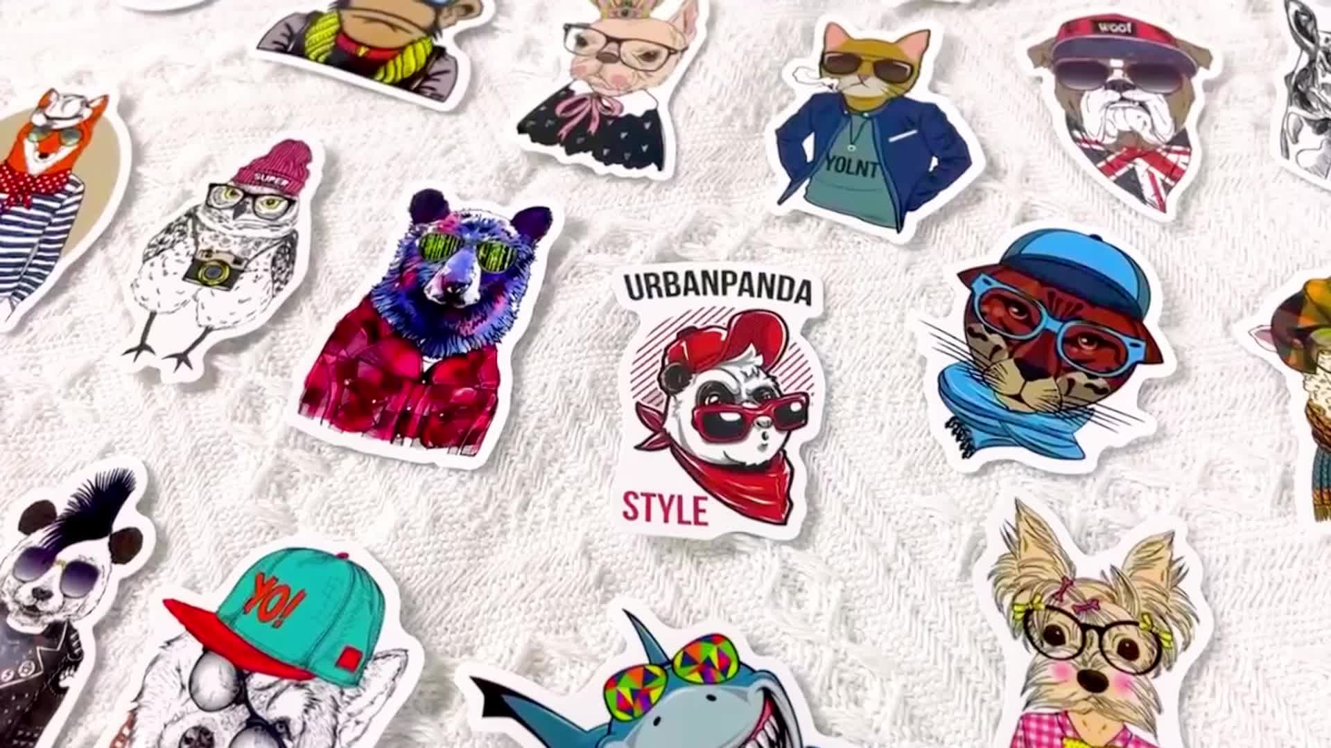100pcs Animal Stickers Funny Dog Waterproof Vinyl Stickers