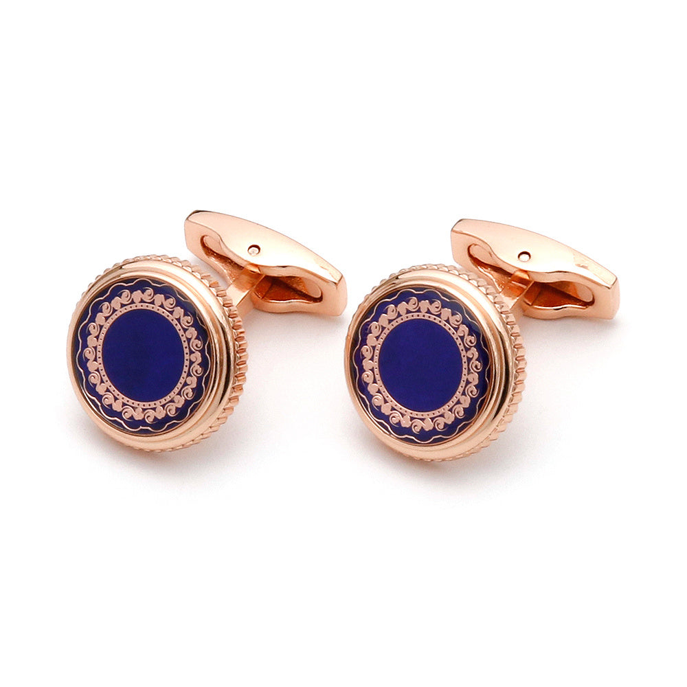 Men's Rose Pattern French Cufflinks