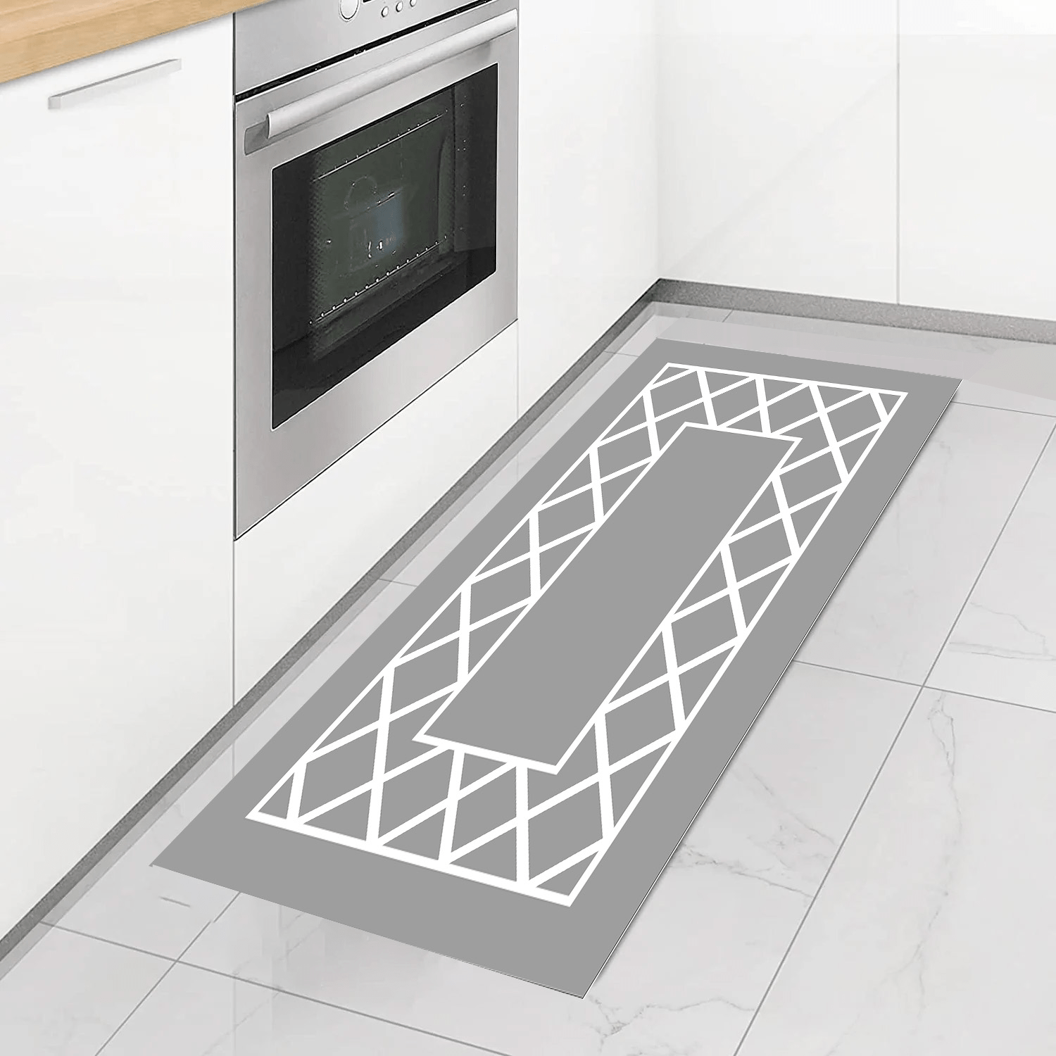 Stylish Kitchen Rug Set Non Skid Absorbent Runner Rugs for Sink & Decor