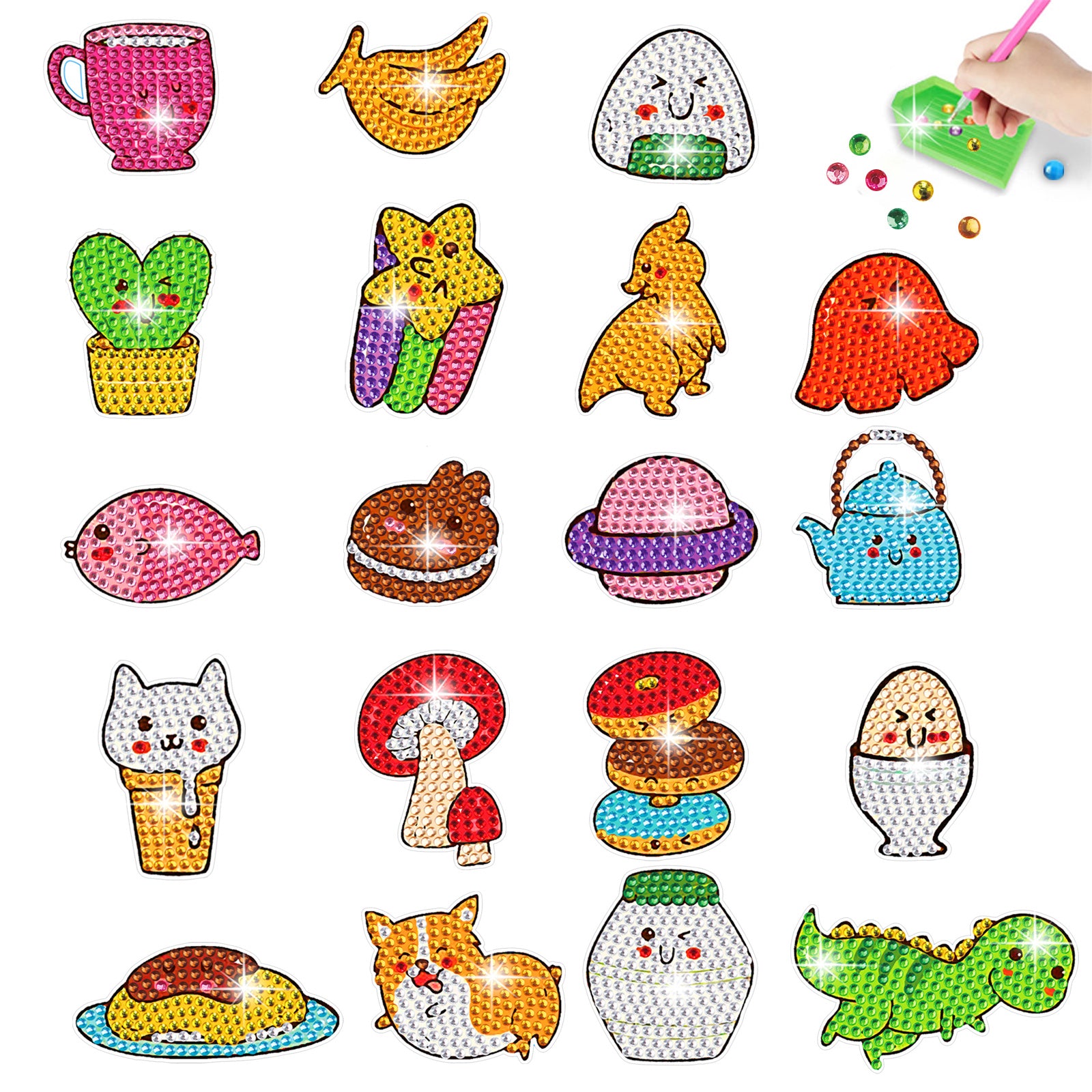 Cartoon Birds Diamond Decals For Kids - Christmas Theme Diamond Painting Kits