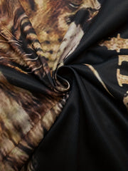 Men's Lion Graphic Print Active Tee for Summer